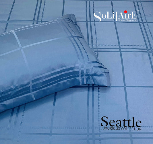 Seattle Jaquard King Size Jointless Bedsheet Set