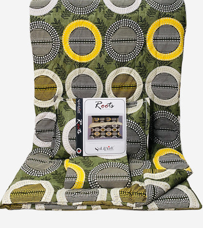 Roots Heavy Glazed Cotton Comforter Set - 4 Piece Bed In A Bag (90x100 Inches) - Reversible