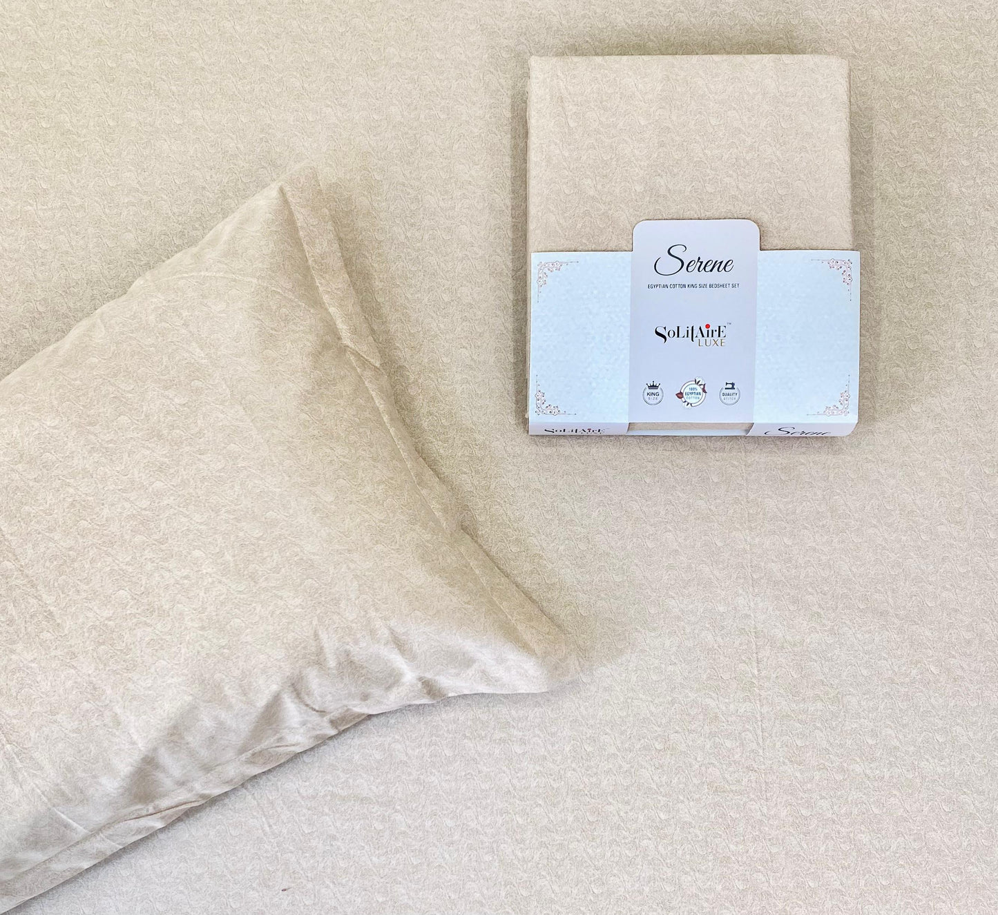 Serene King Size 100% Egyptian Cotton Jointless Bedsheet