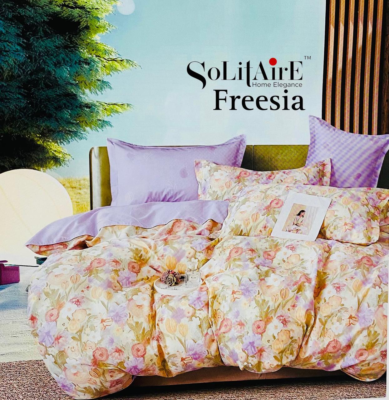 🌸 FREESIA 100% Cotton Queen Size Bedsheet Set