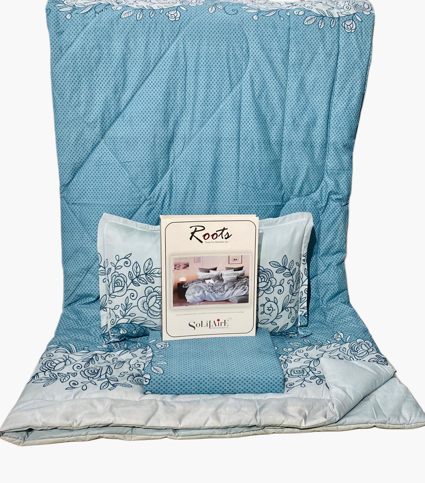 Roots 4 Pc Reversible Double Bed Size Comforter Set