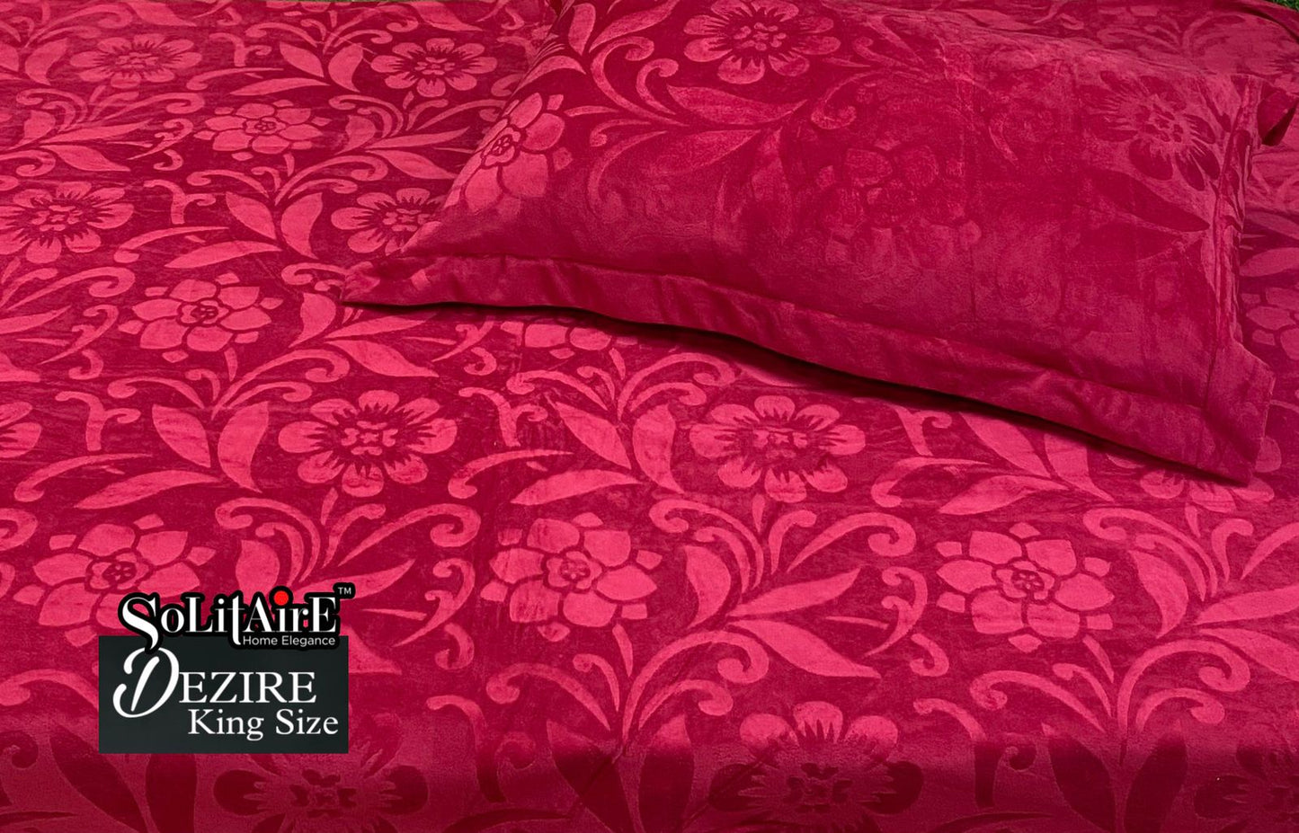 Dezire Warm King Sized Jointless Bedsheet – Premium Italian Cashmere Fabric