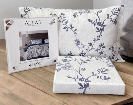 ATLAS King-Size 100% Cotton Bedsheet Set