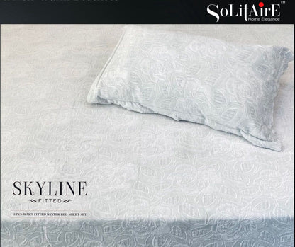 Skyline Fitted King-Size Bed Set Italian Cashmere Feel – Super-Soft, Warm & Skin-Friendly