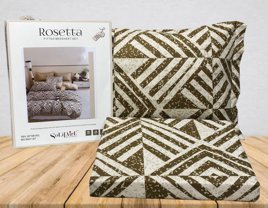 Rosetta Fitted Bedsheet Set With Pillow Covers
