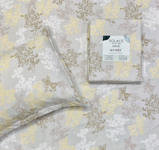 SOLACE PRINT JAQUARD King Size Jointless Bedsheet