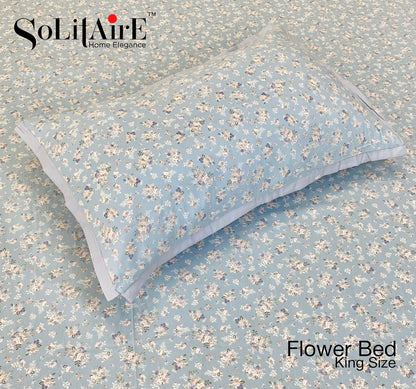 FLOWER BED King Size Jointless Bedsheet Set