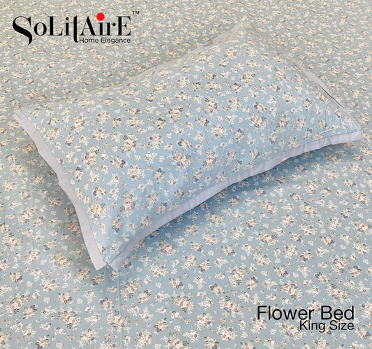 FLOWER BED King Size Jointless Bedsheet Set