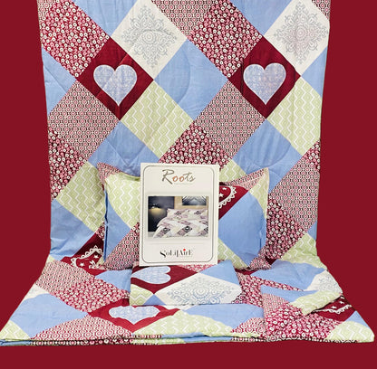 Roots 4 Pc Reversible Double Bed Size Comforter Set