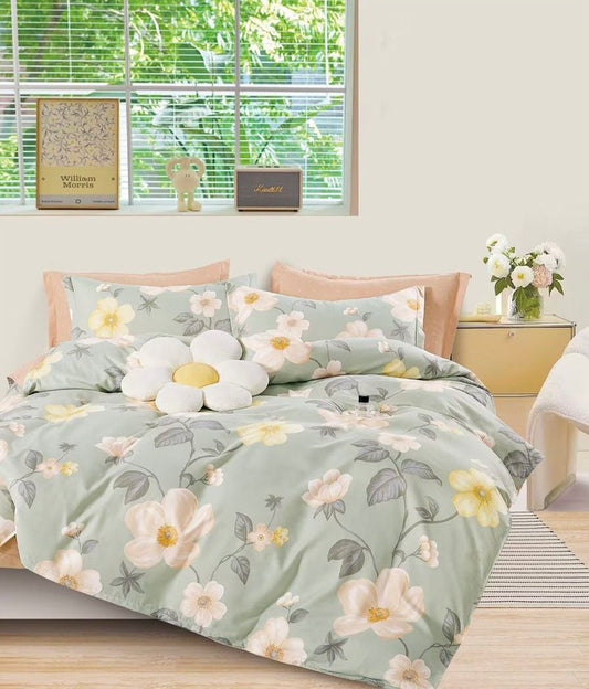 FLOWER BED KING SIZE BEDSHEET SET