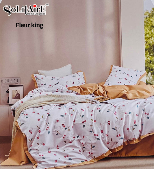 FLEUR KING COTTON BEDSHEET