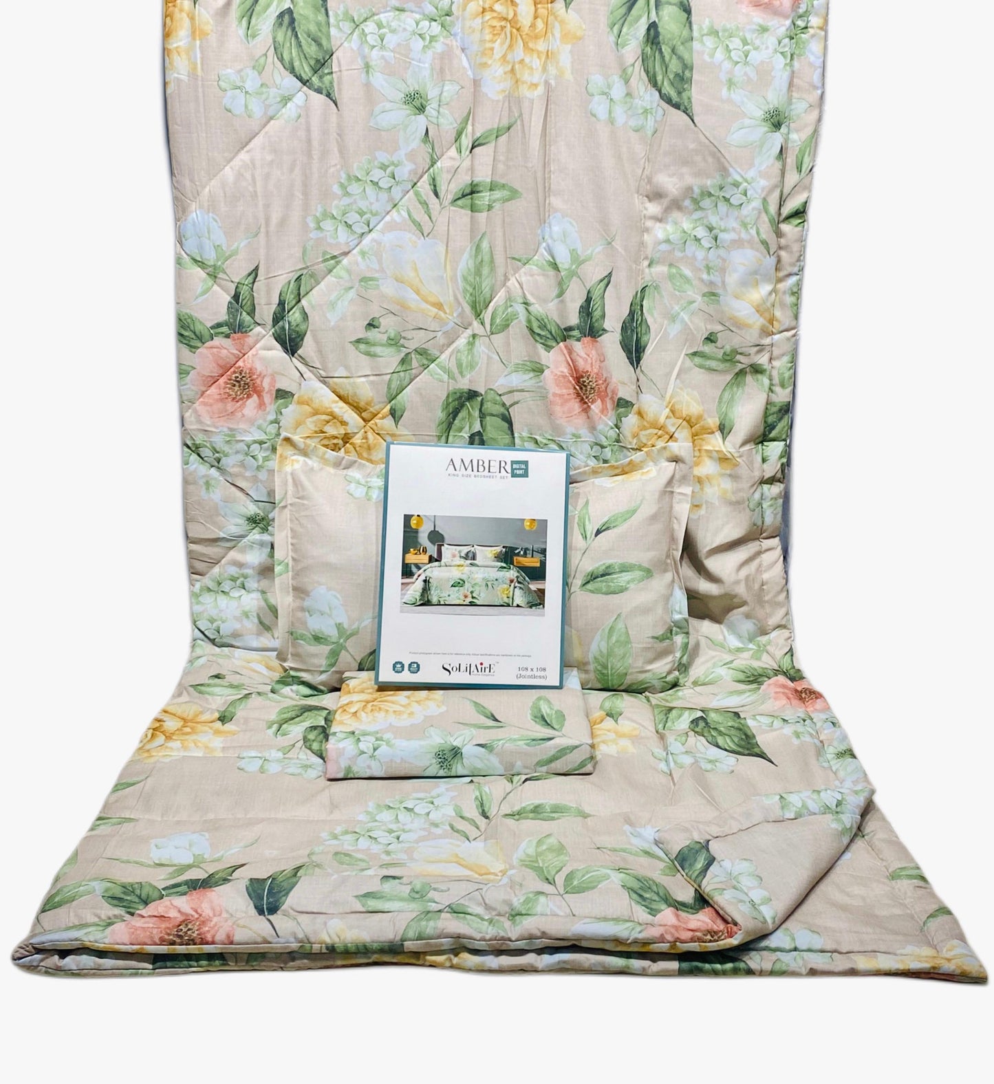 Amber Digital Printed Jointless King Size Complete Comforter Set