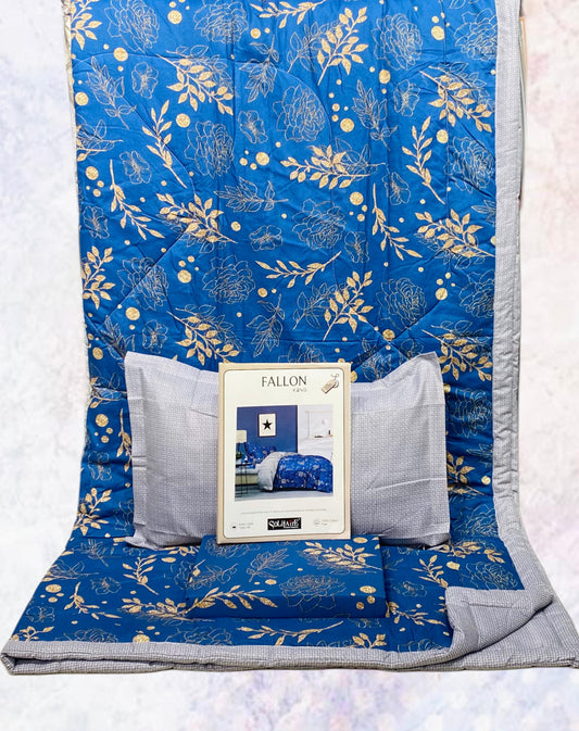 FALLON 4-Piece Comforter Set with Bedsheet with Pillow Covers & Reversible AC Comforter