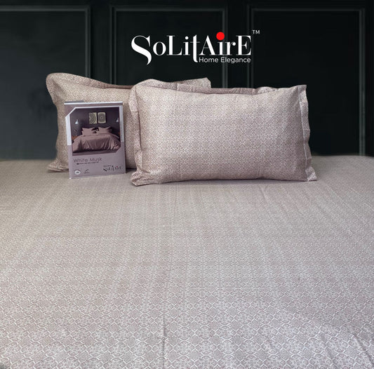 White Musk King Size 300 TC Cotton Bedsheet set