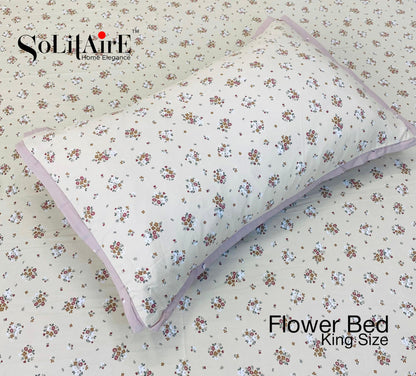 FLOWER BED King Size Jointless Bedsheet Set