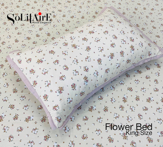 FLOWER BED King Size Jointless Bedsheet Set