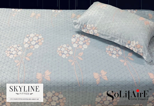 Skyline Fitted King-Size Bed Set Italian Cashmere Feel – Super-Soft, Warm & Skin-Friendly