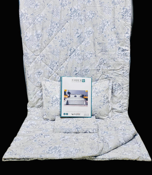 Amber Digital Printed Jointless King Size Complete Comforter Set