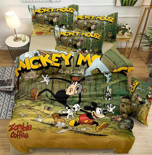 Kids Den Jointless King Size Panel Print Bedsheet Set