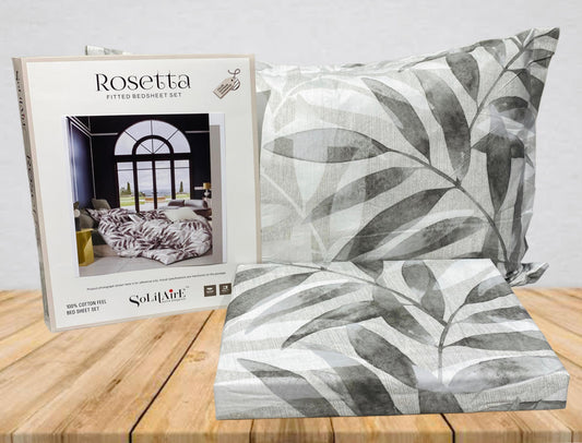 Rosetta Fitted Bedsheet Set With Pillow Covers