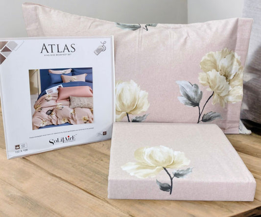ATLAS King-Size 100% Cotton Bedsheet Set