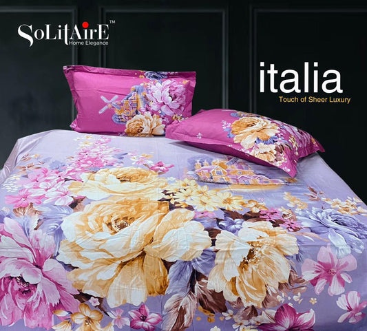 Italia King Size Bedsheet Luxury Bedding Set