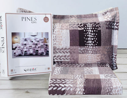Pines King Size Bedsheet Set With 2 Pillow Covers