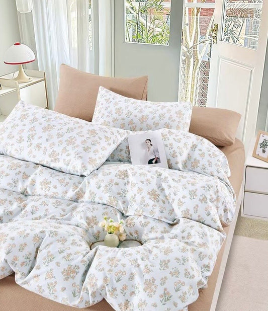 FLOWER BED KING SIZE BEDSHEET SET