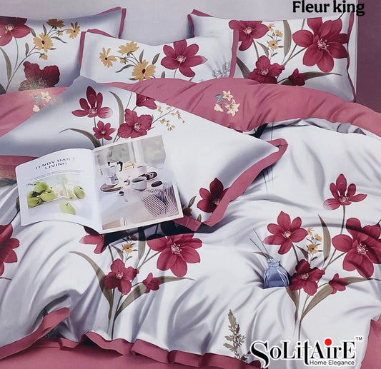 FLEUR KING COTTON BEDSHEET