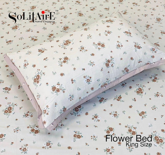 FLOWER BED King Size Jointless Bedsheet Set