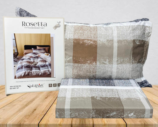 Rosetta Fitted Bedsheet Set With Pillow Covers