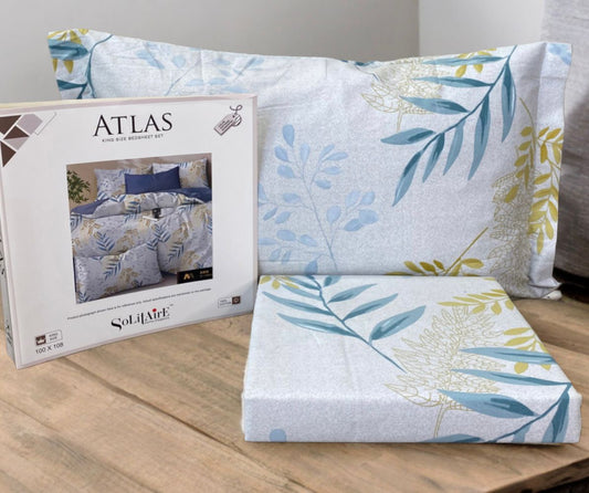 ATLAS King-Size 100% Cotton Bedsheet Set