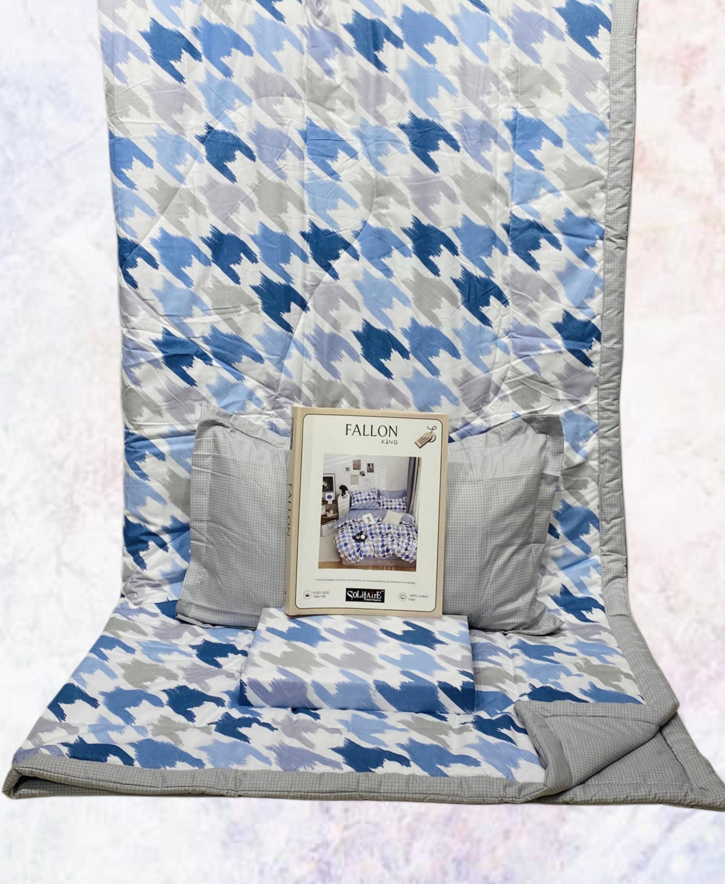 FALLON 4-Piece Comforter Set with Bedsheet with Pillow Covers & Reversible AC Comforter
