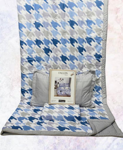 FALLON 4-Piece Comforter Set with Bedsheet with Pillow Covers & Reversible AC Comforter