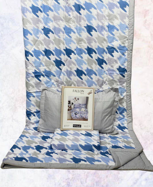 FALLON 4-Piece Comforter Set with Bedsheet with Pillow Covers & Reversible AC Comforter