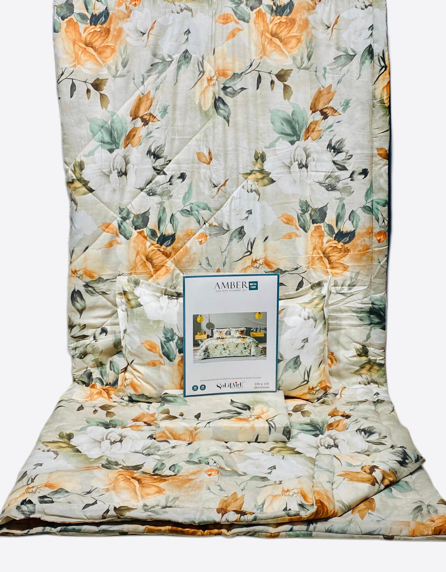 Amber Digital Printed Jointless King Size Complete Comforter Set