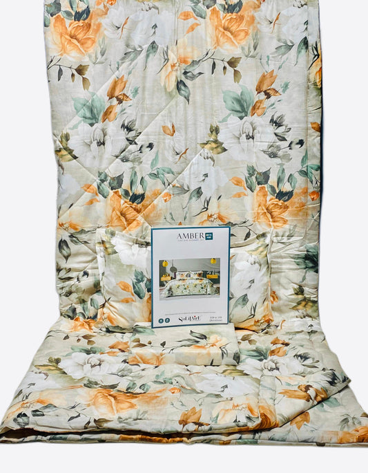 Amber Digital Printed Jointless King Size Complete Comforter Set