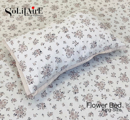 FLOWER BED King Size Jointless Bedsheet Set
