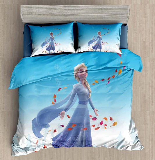 Kids Den Jointless King Size Panel Print Bedsheet Set