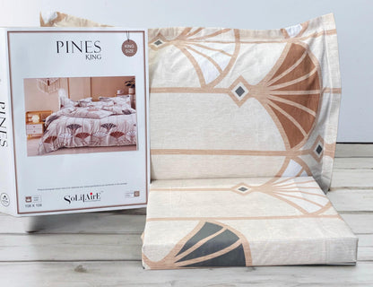 Pines King Size Bedsheet Set With 2 Pillow Covers