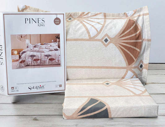 Pines King Size Bedsheet Set With 2 Pillow Covers