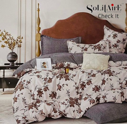Check It Glazed Cotton Double Bed Sheet