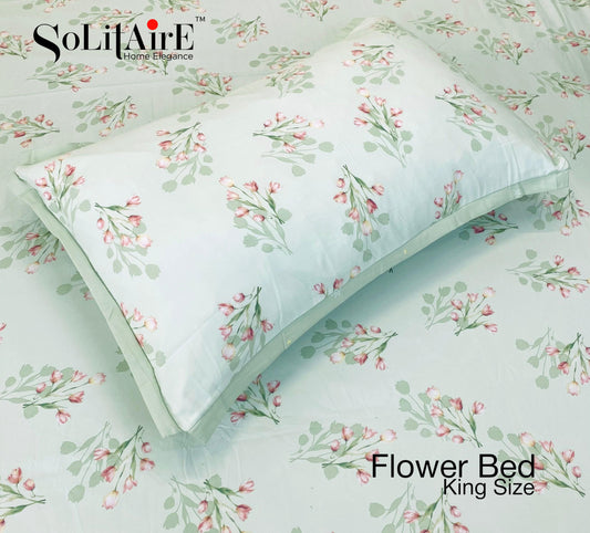 FLOWER BED King Size Jointless Bedsheet Set