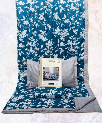 FALLON 4-Piece Comforter Set with Bedsheet with Pillow Covers & Reversible AC Comforter