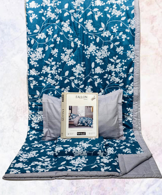 FALLON 4-Piece Comforter Set with Bedsheet with Pillow Covers & Reversible AC Comforter