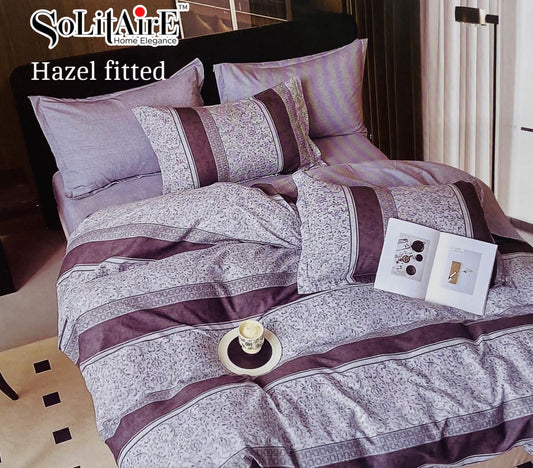 HAZEL FITTED COTTON BEDSHEET (FITTED BEDSHEET) (Fits All Double-Bed Sizes)