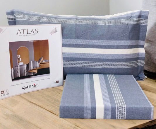 ATLAS King-Size 100% Cotton Bedsheet Set