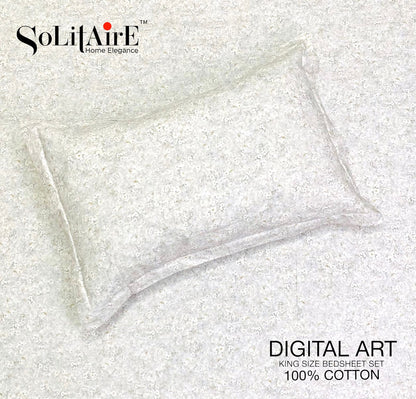 Digital Art 100% Cotton King Size Bedsheet Set
