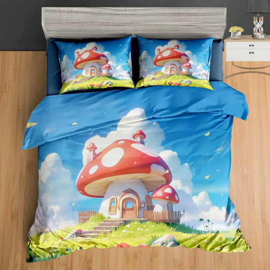 Kids Den Jointless King Size Panel Print Bedsheet Set