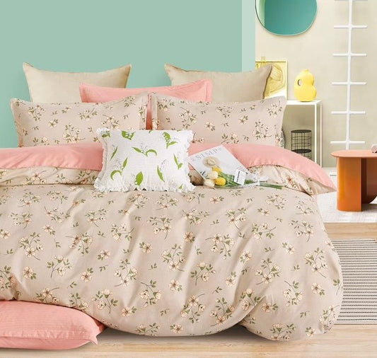 FLOWER BED KING SIZE BEDSHEET SET